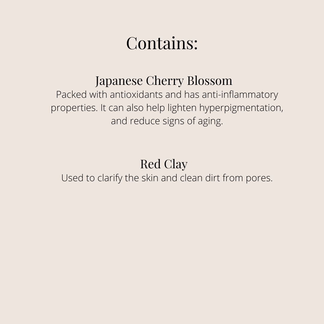 Mutenka Sekken Cherry Blossom Showered Cold Process Soap
